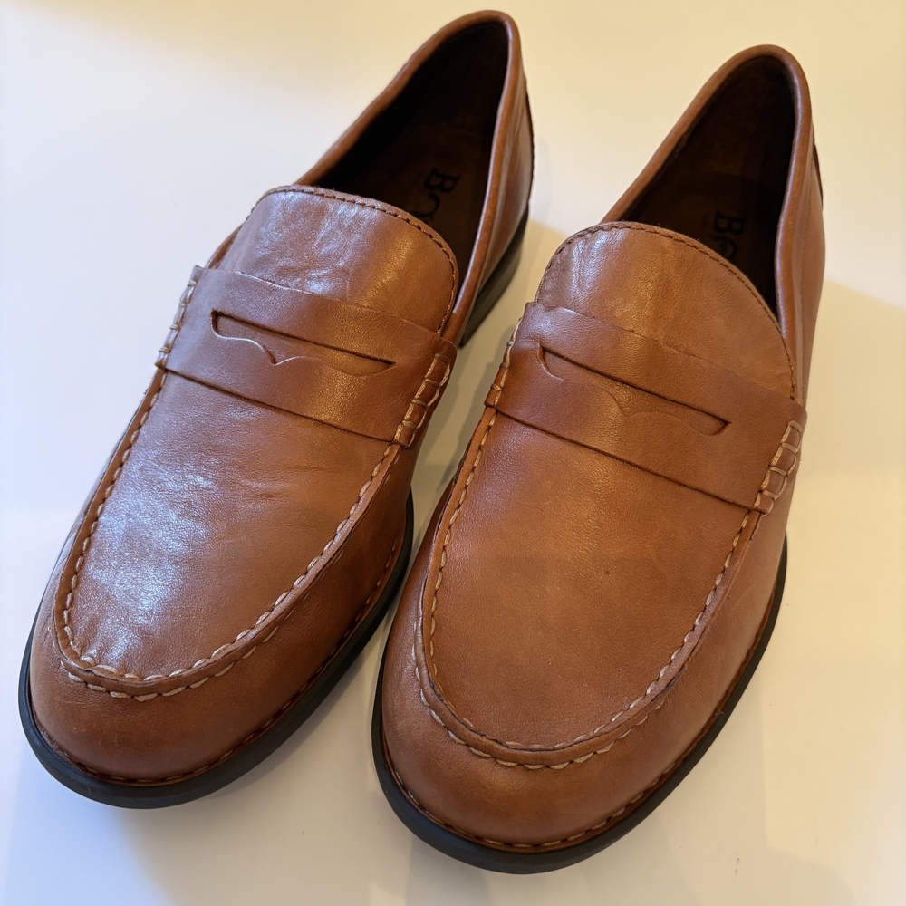 Born Matthew Tan Leather Men's Slip-On Loafers Size 9